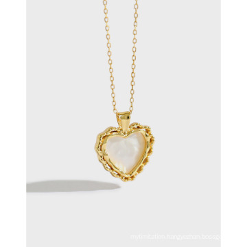 Fashion Simple Peach Heart Pendant Necklace Jewelry